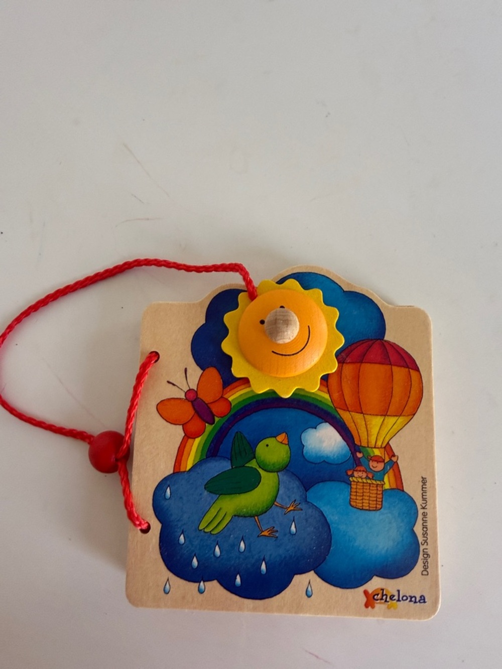 Sunshine and Rainbows Wooden Baby Picture Book Waldorf